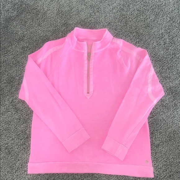 Lilly Pulitzer Tops - Lilly Pulitzer Light Pink Half-Zip Sweatshirt